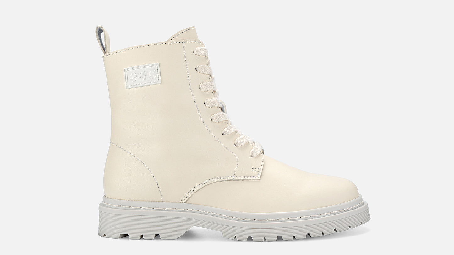SATURN Leather Boots - Beige
