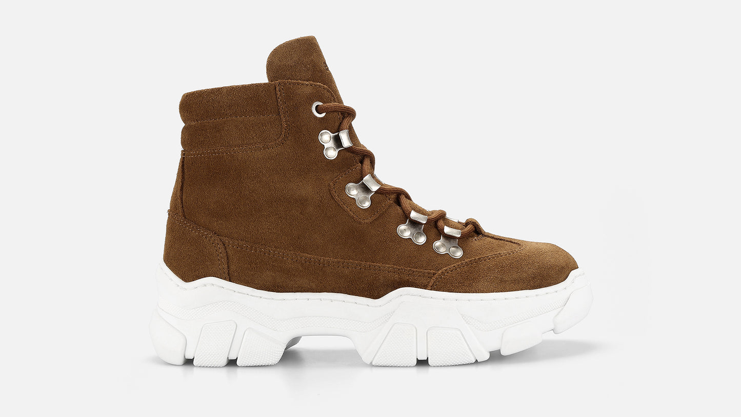 KROL Suede Ankle Boots - Cognac
