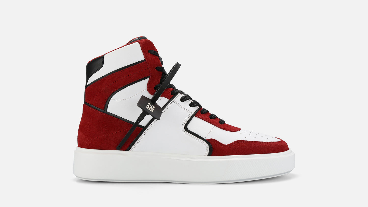 BRYANT Leather Retro Sneakers - Red