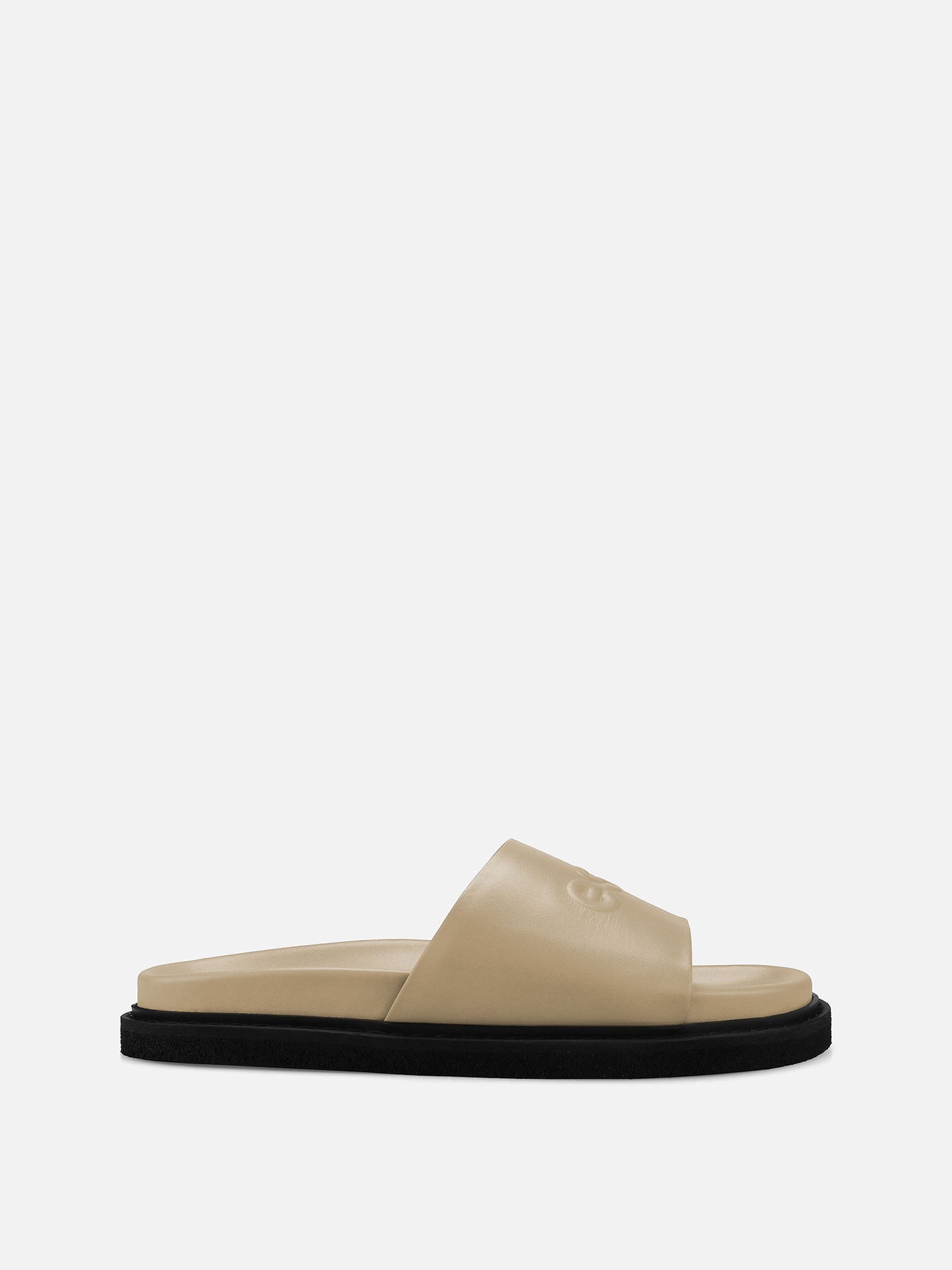COLABA Leather Slides - Taupe