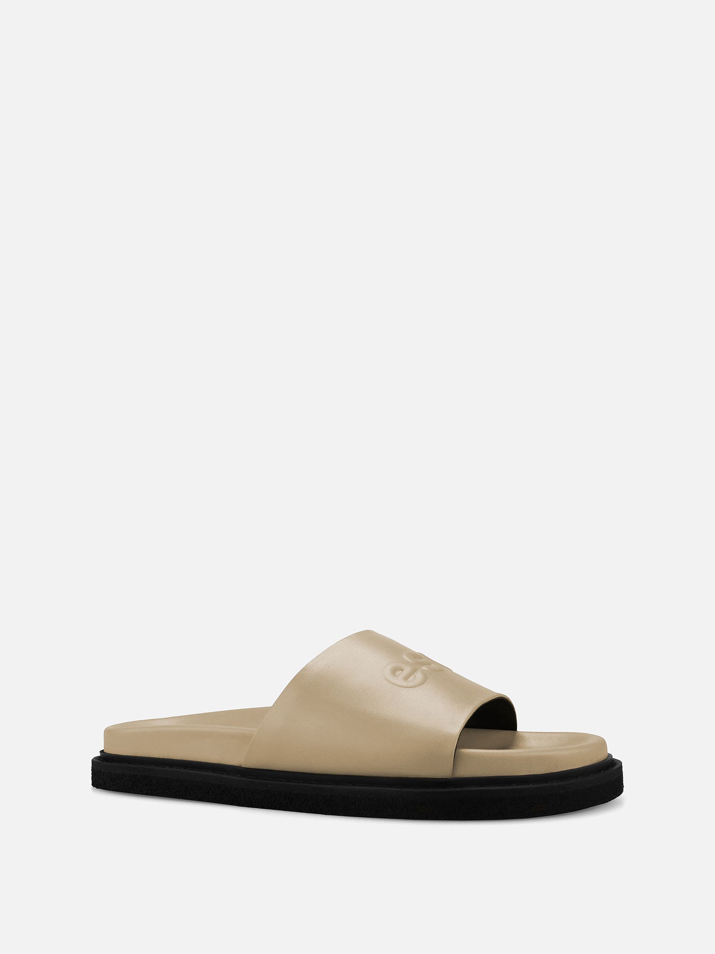 COLABA Leather Slides - Taupe