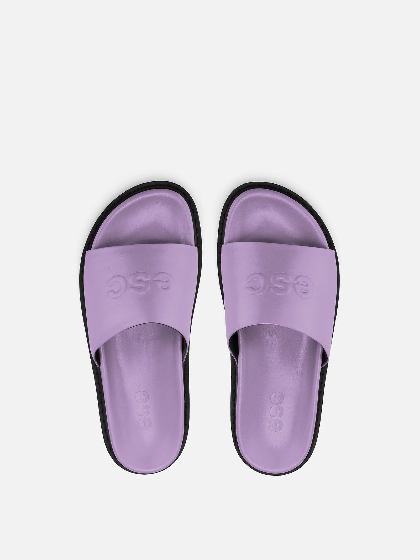 COLABA Leather Slides - Lilac