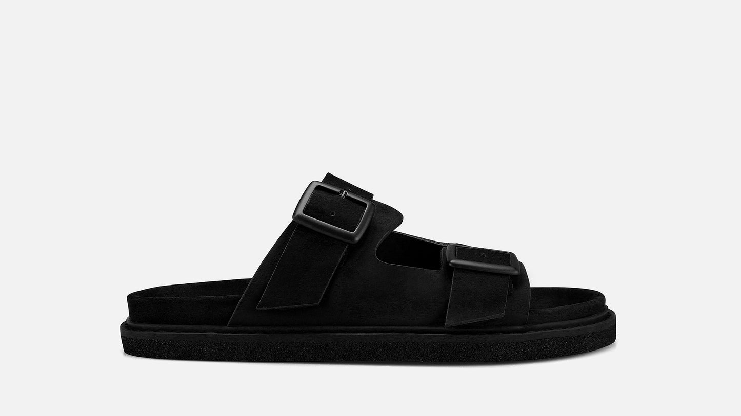CARIBE Leather Sandals - Black
