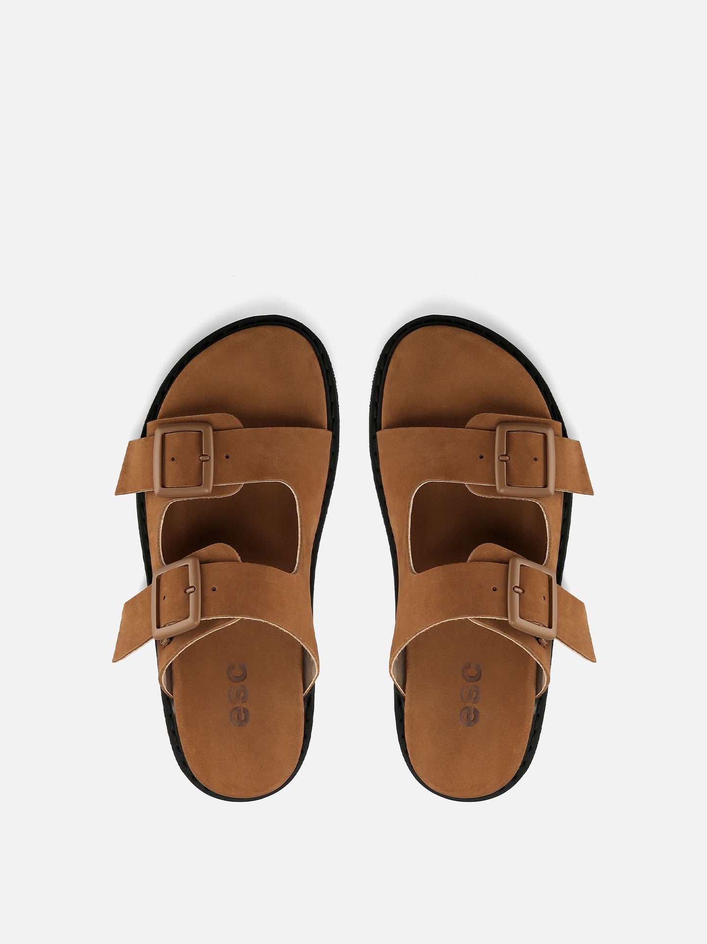 CARIBE Leather Sandals - Cognac