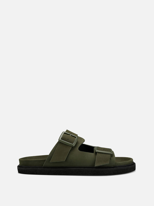 CARIBE Leather Sandals - Khaki