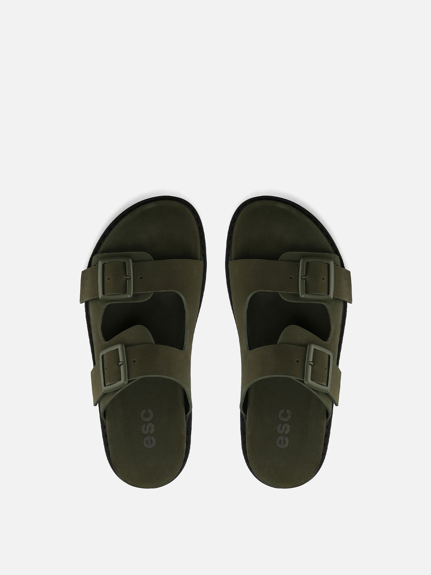 CARIBE Leather Sandals - Khaki