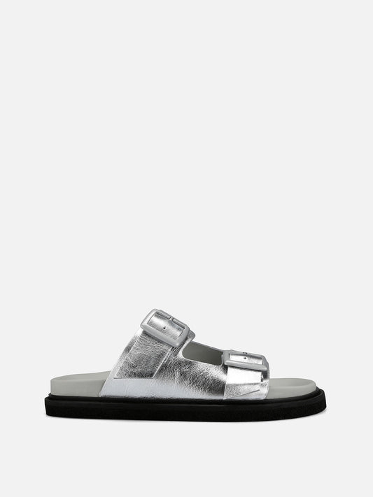 CARIBE Leather Sandals - Silver