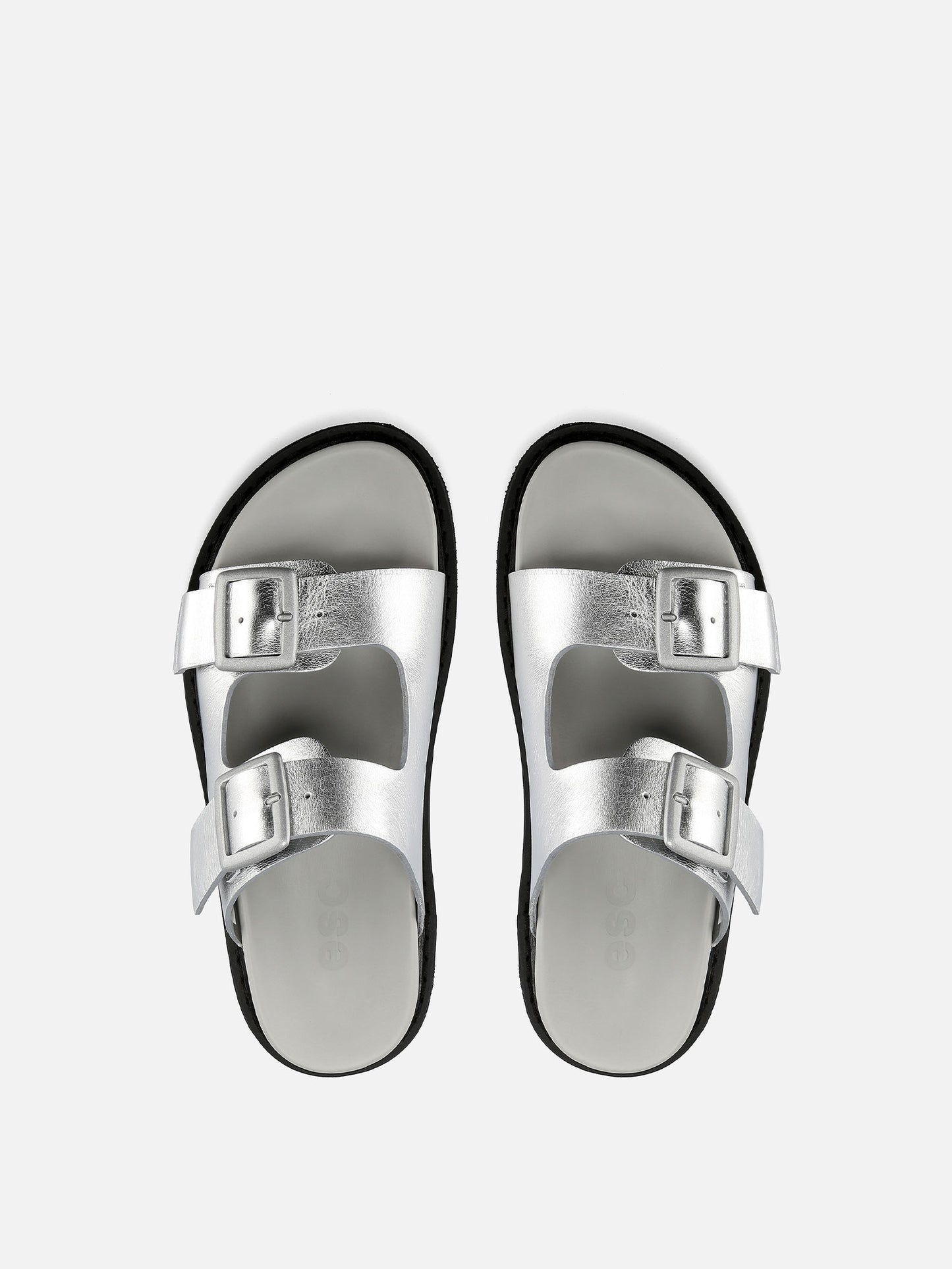 CARIBE Leather Sandals - Silver