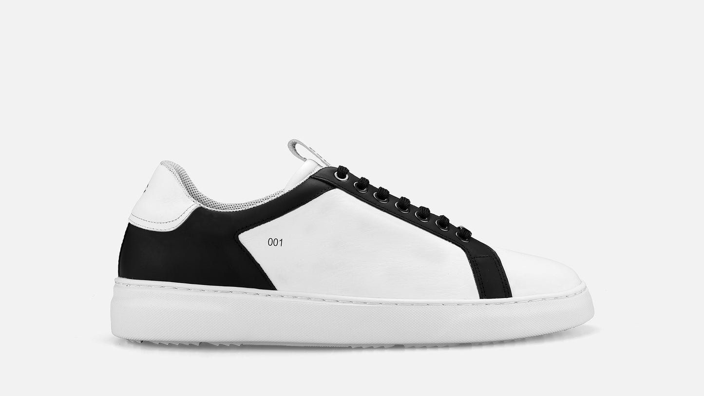 GHOST Low Leather Sneakers - White/Black