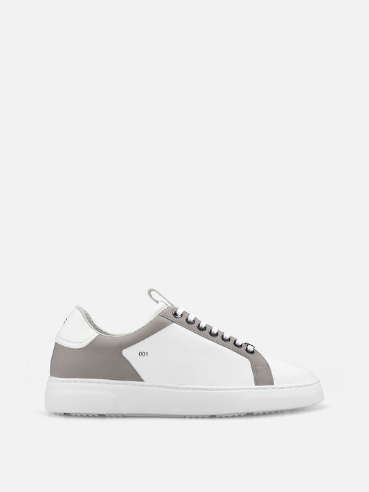 GHOST Low Leather Sneakers - White/Grey