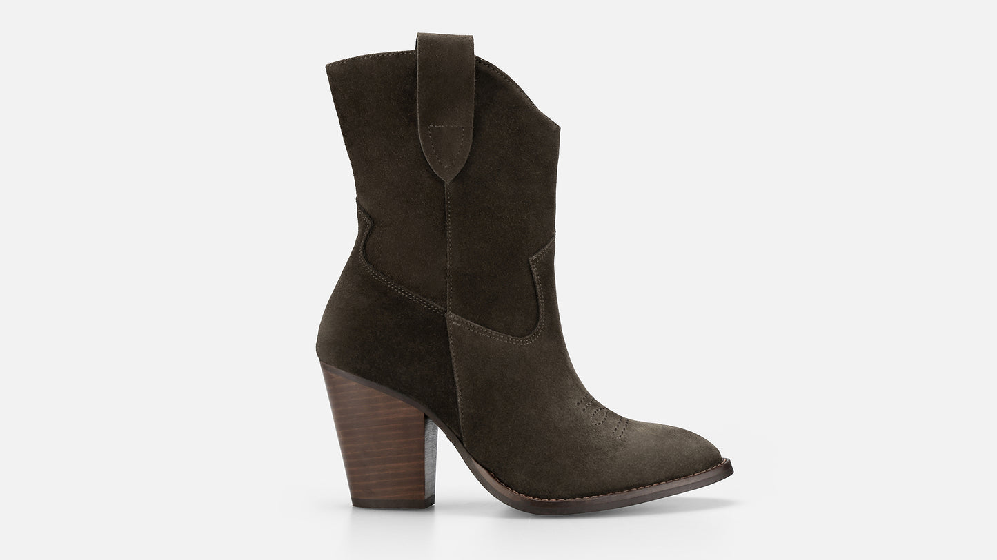DOLLY Cowboy Leather Boots - Green