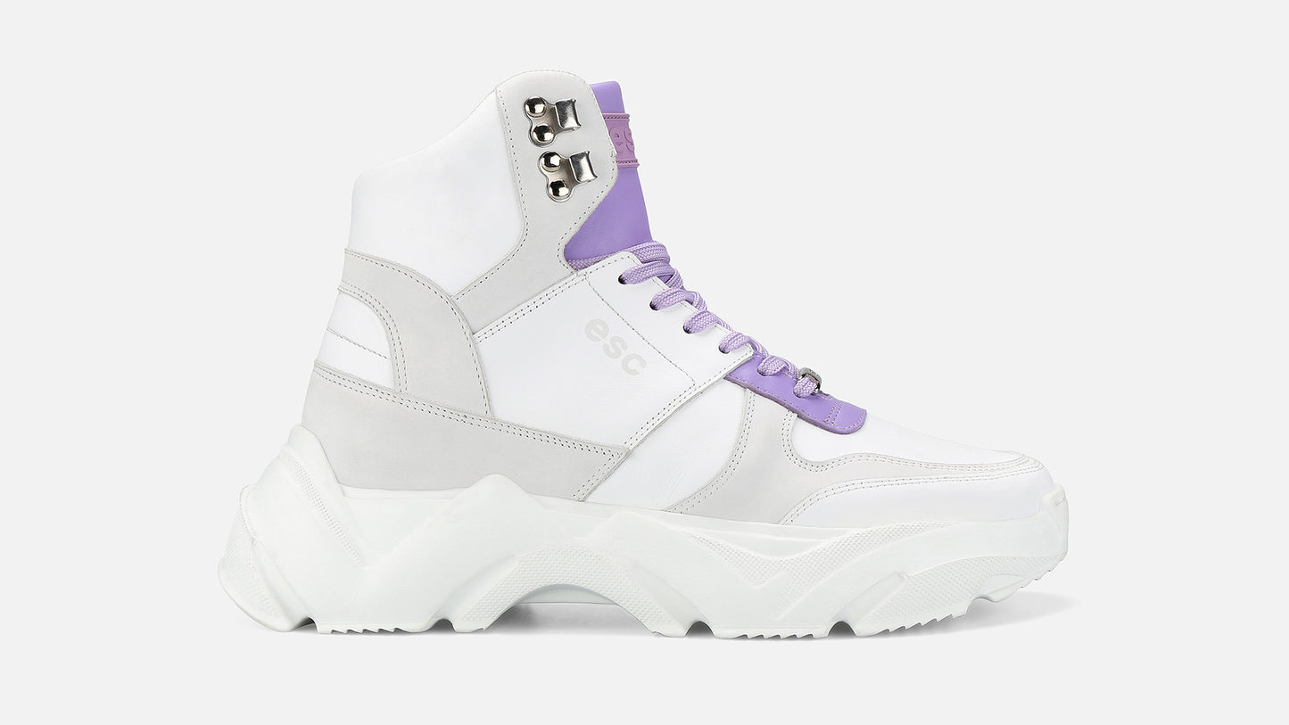 SPECTRUM Chunky Leather Sneakers - Lilac