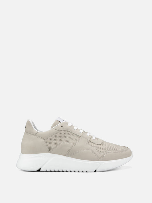DRAG Trainer Leather Sneakers - Beige