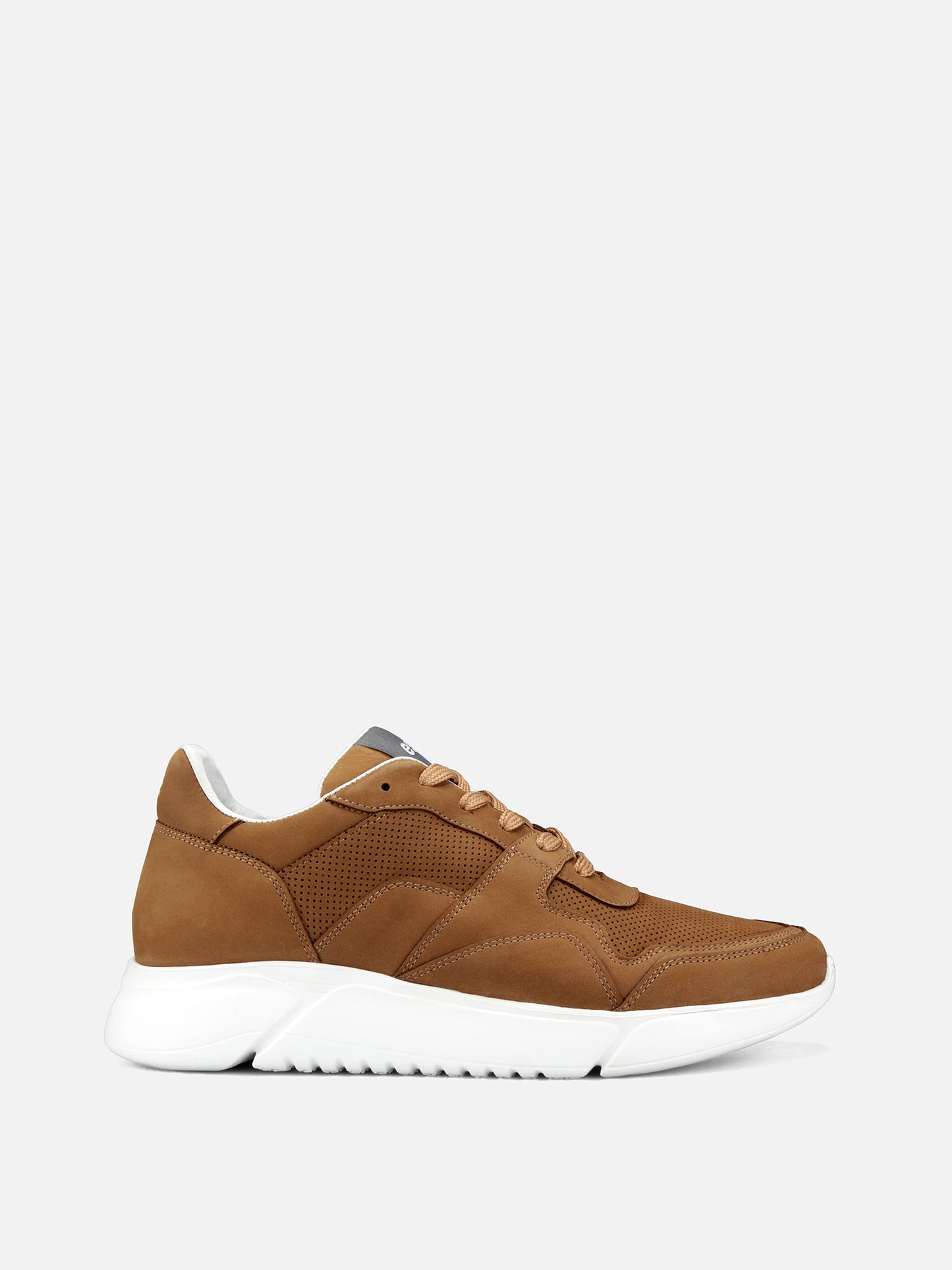 DRAG Trainer Leather Sneakers - Cognac