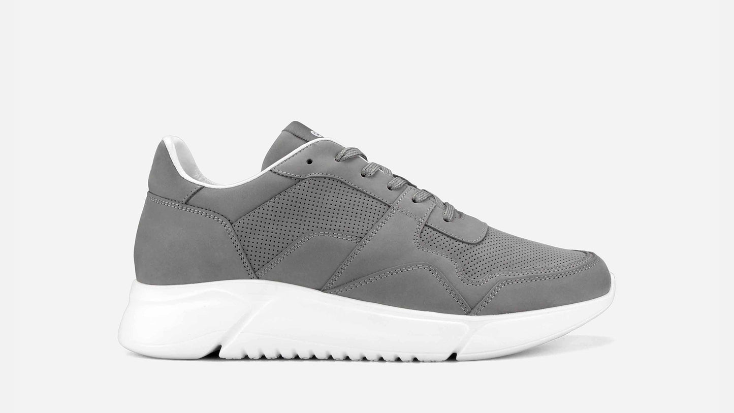 DRAG Trainer Leather Sneakers - Gray