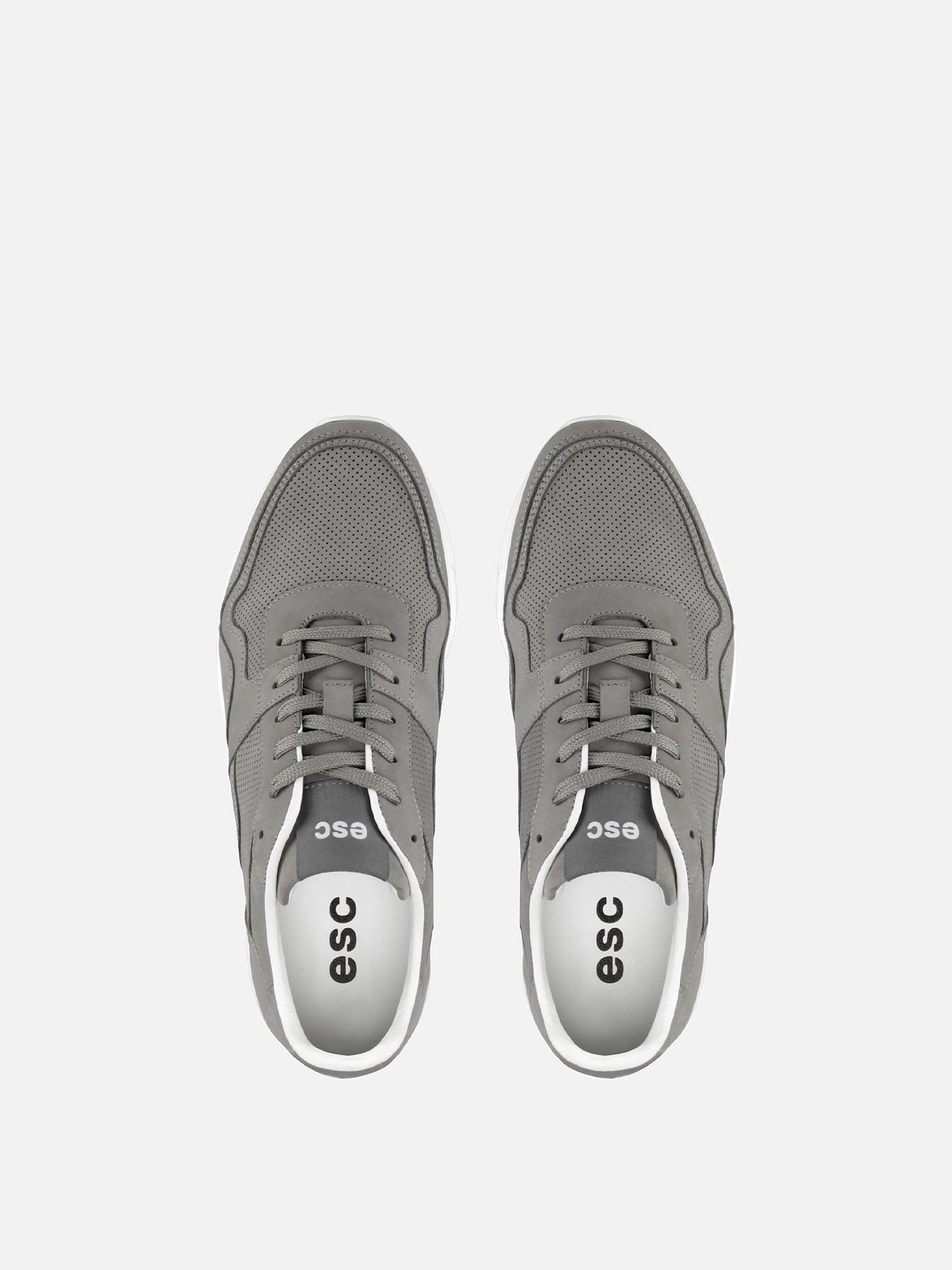 DRAG Trainer Leather Sneakers - Grey