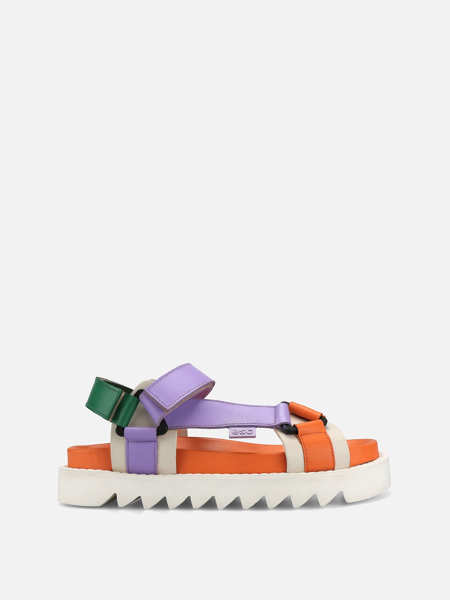 SLIDE Tape Strap Flat Sandals - Lilac