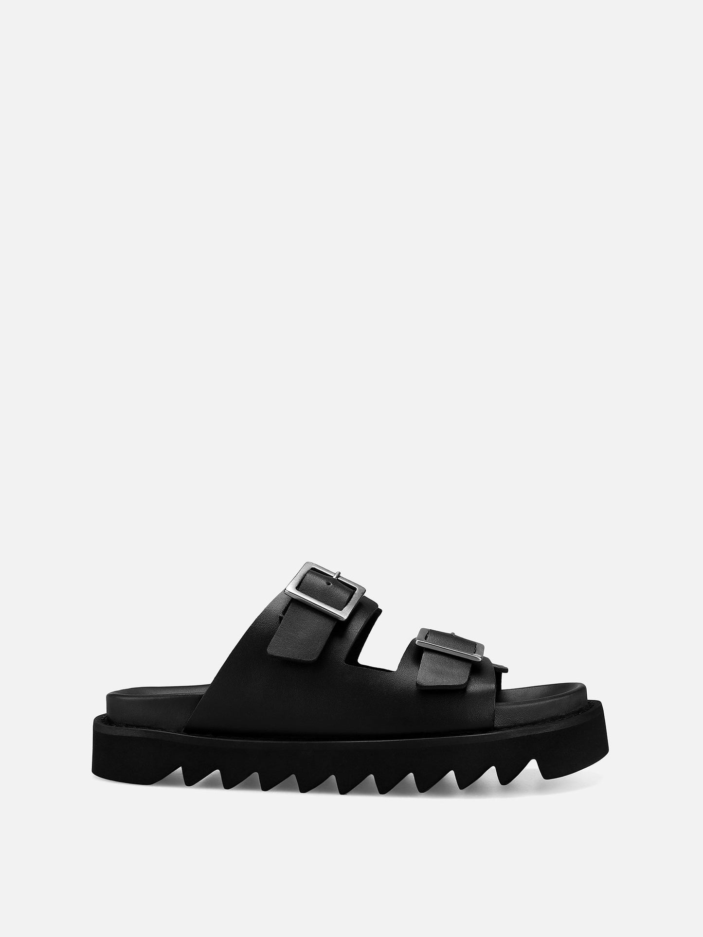 NAXOS Buckled Sandals - Black