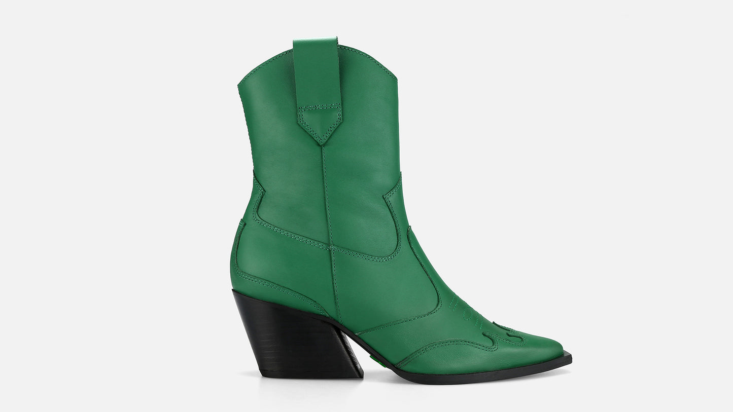 TABITOX Western Leather Boots - Green