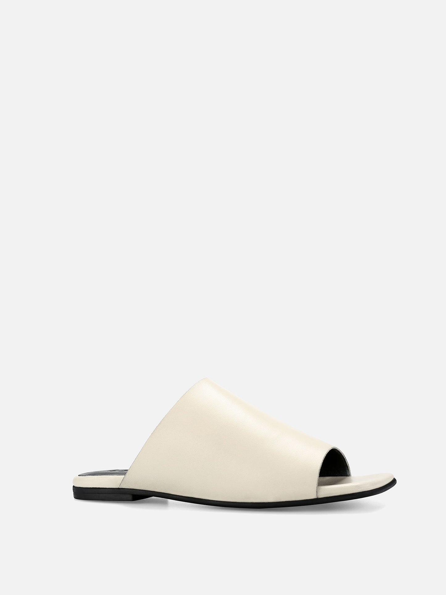 BOREBI Flat Leather Sandals - Beige