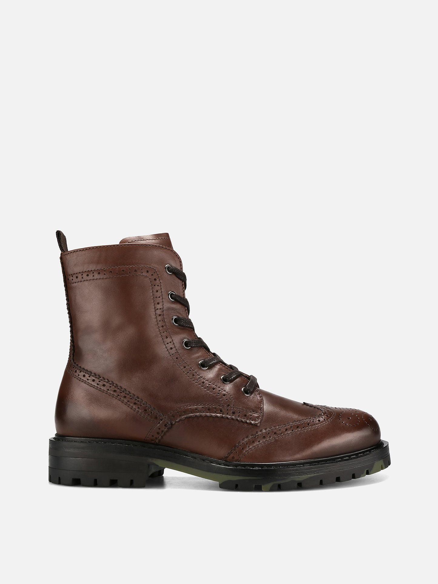 ZLATUS Army Leather Boots - Cognac