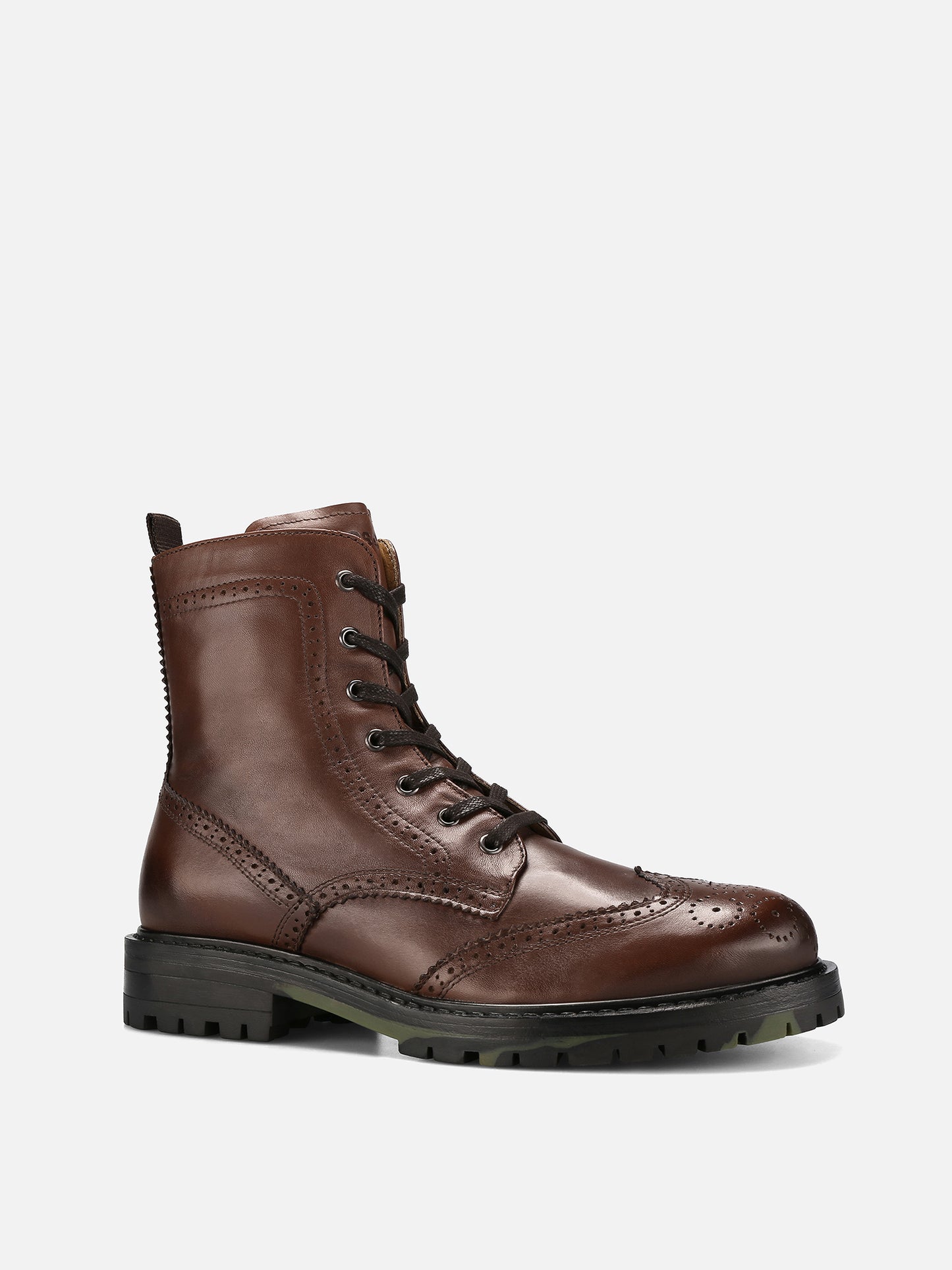 ZLATUS Army Leather Boots - Cognac