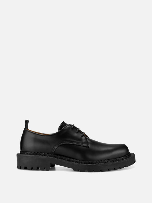 BRISTOL Derby Leather Shoes - Black