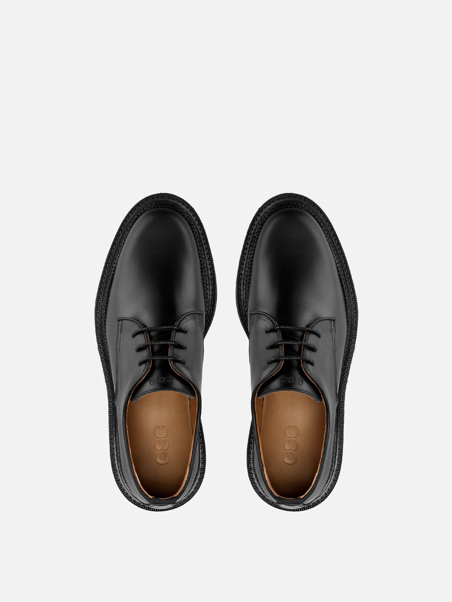 BRISTOL Derby Leather Shoes - Black