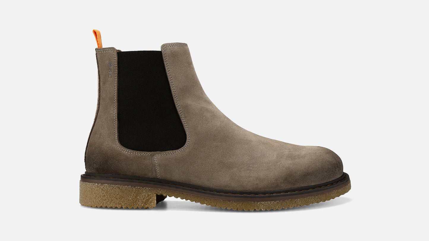 HERTZ Chelsea Leather Boots - Taupe