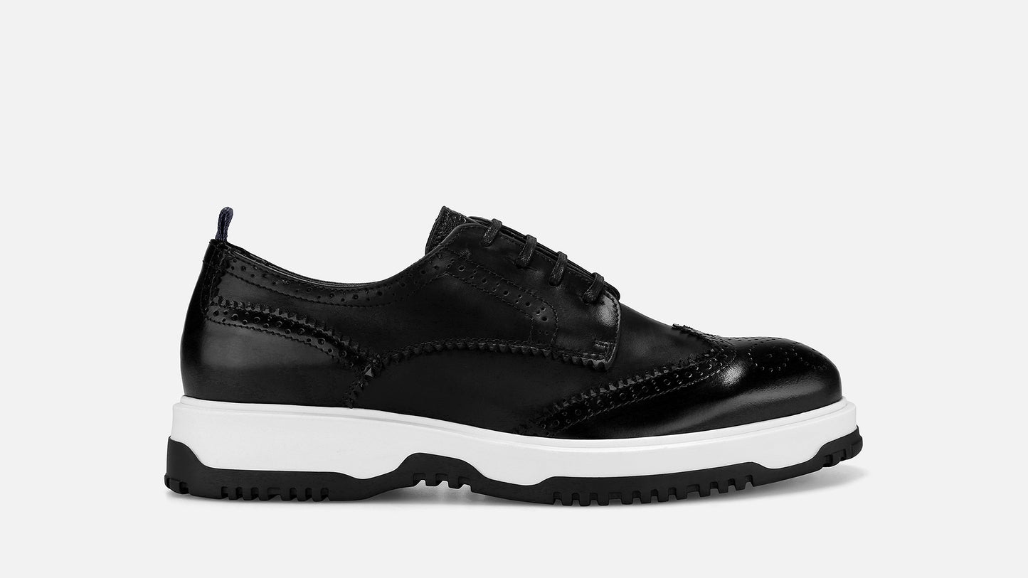 RAVELO Brogue Suede Shoes - Black