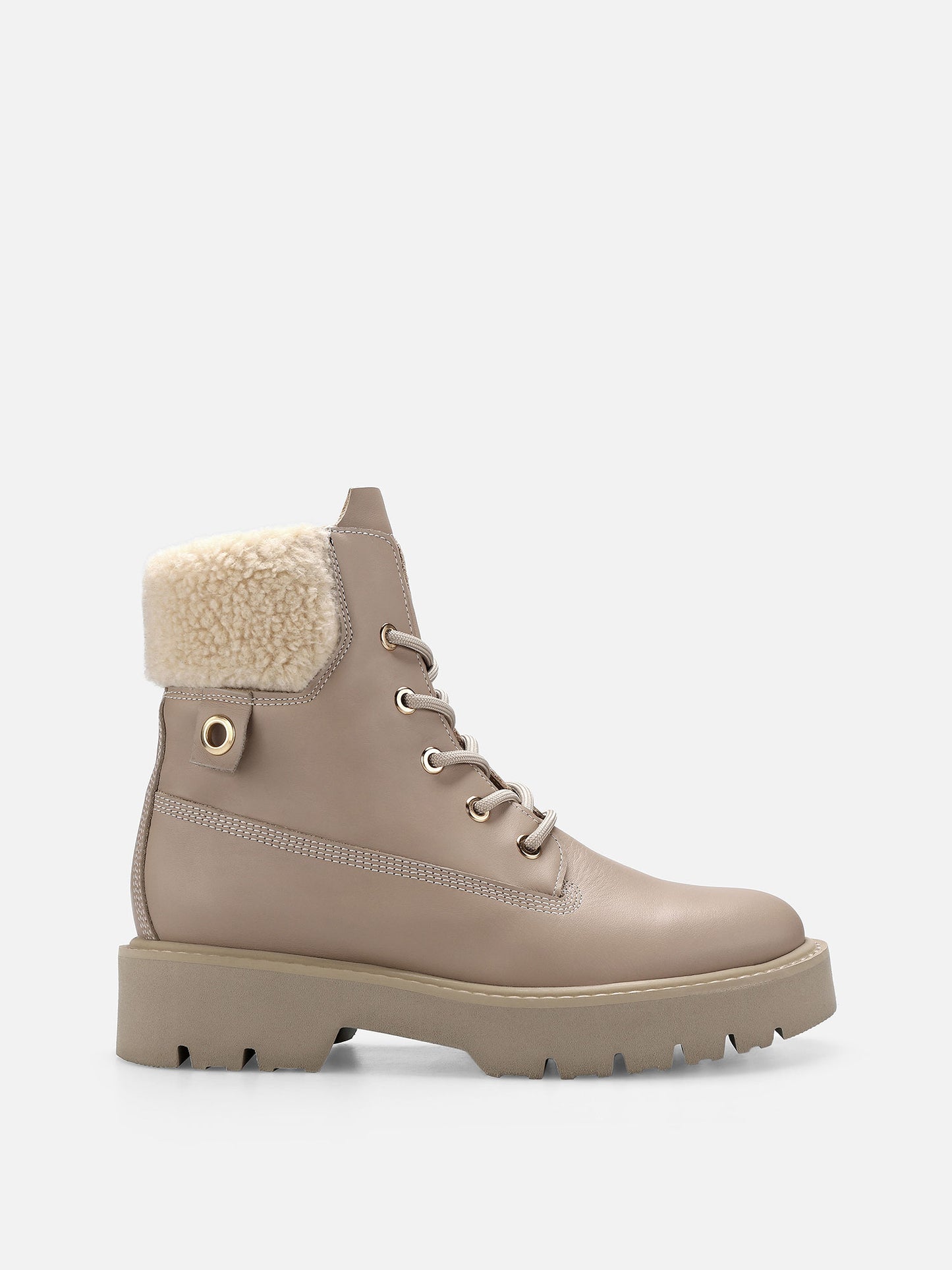 MOLI Army Leather Boots - Taupe