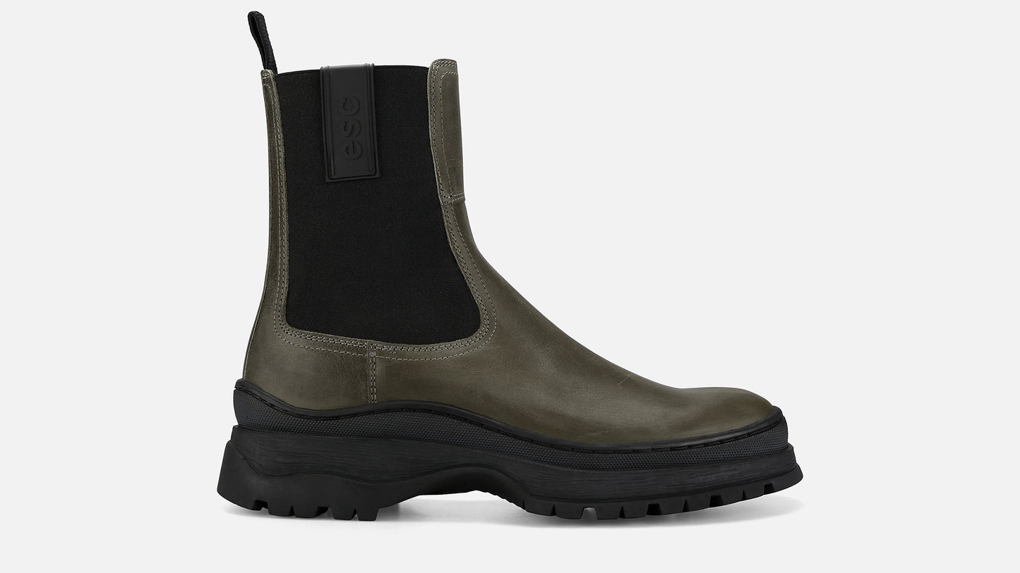 SAPO Chelsea Chunky Boots - Green