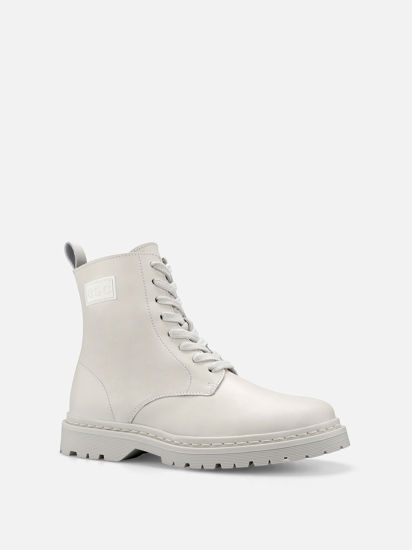 SATURN Leather Boots - Beige