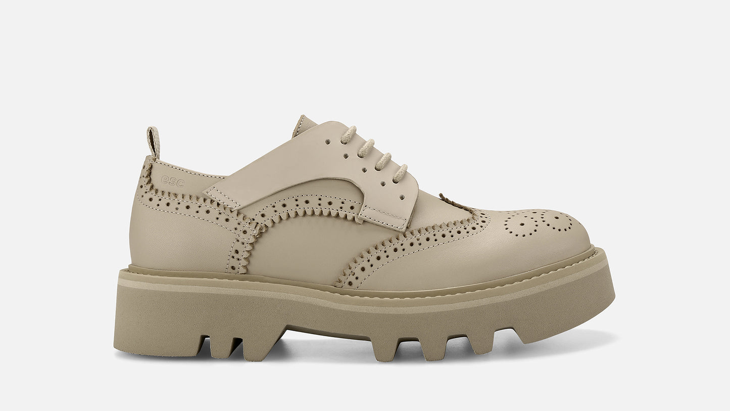 ELENNE Leather Oxford - Taupe