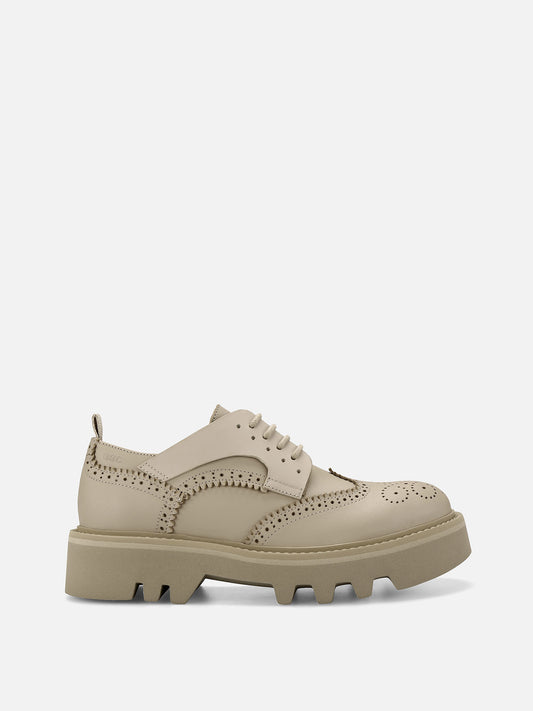 ELENNE Leather Oxford - Taupe