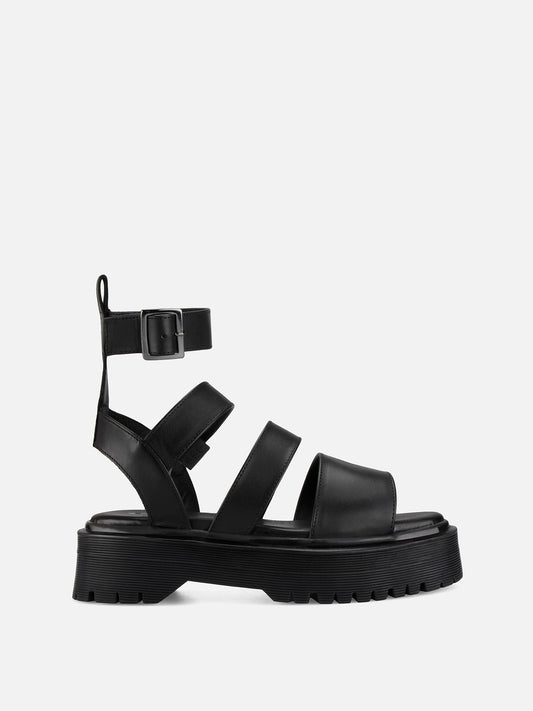 GLADY Leather Sandals - Black