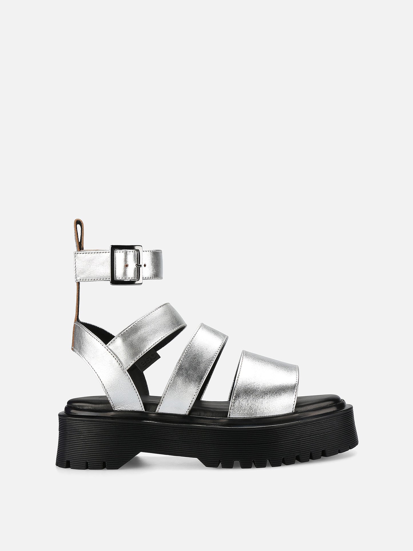 GLADY Leather Sandals - Silver