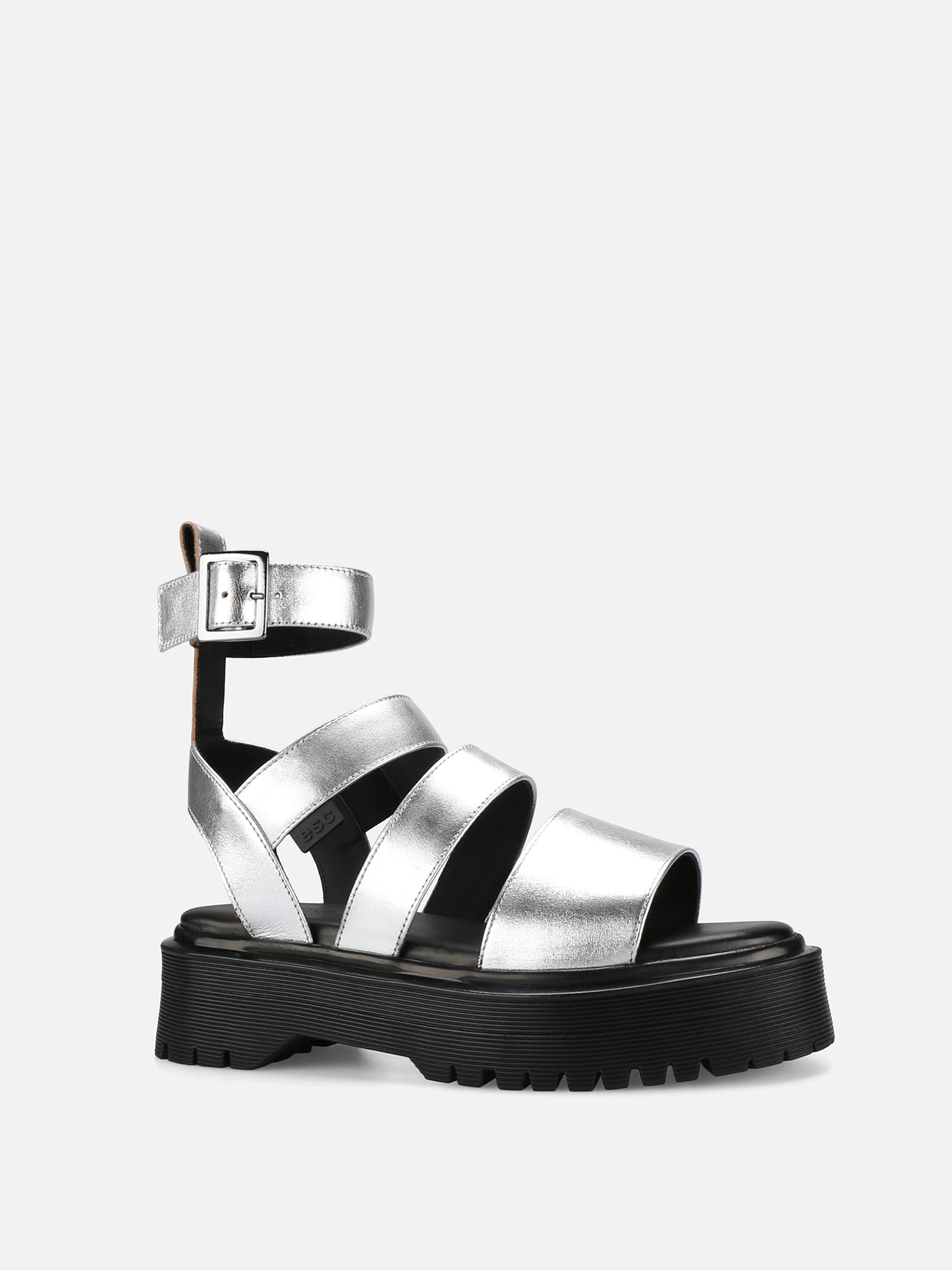 GLADY Leather Sandals - Silver