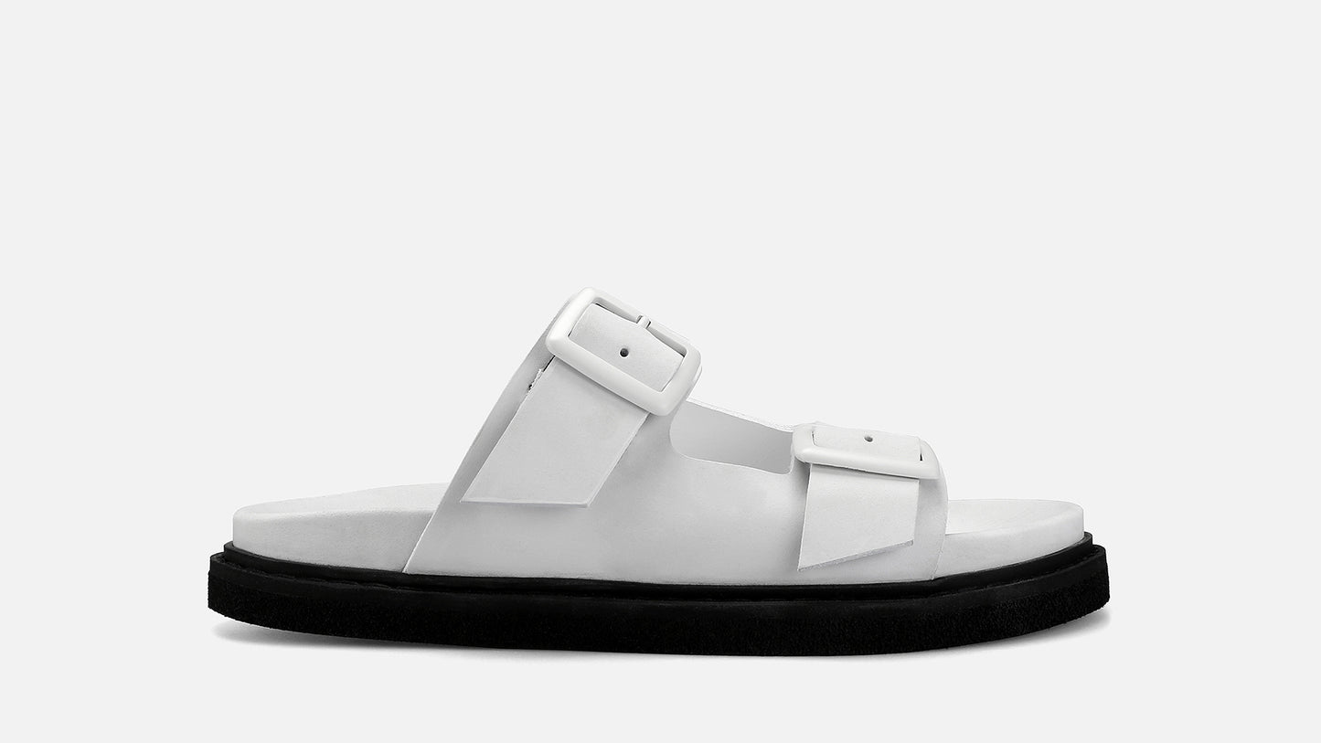 CARIBE Leather Sandals - White