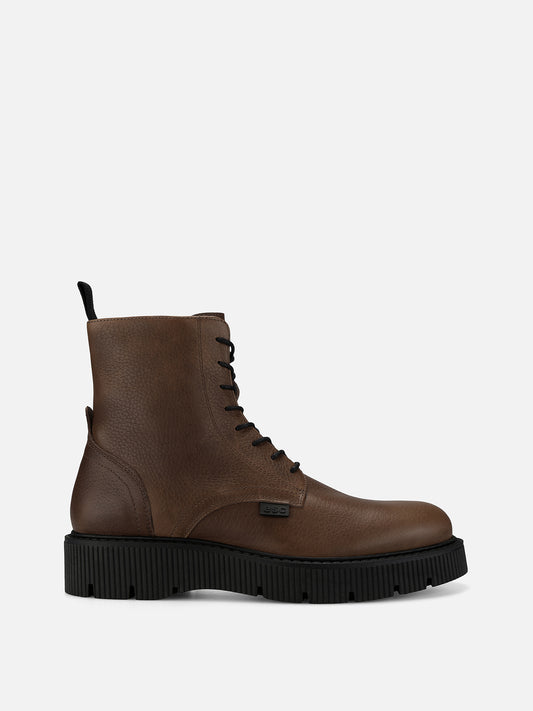 CALEB Lace Up Boots - Brown