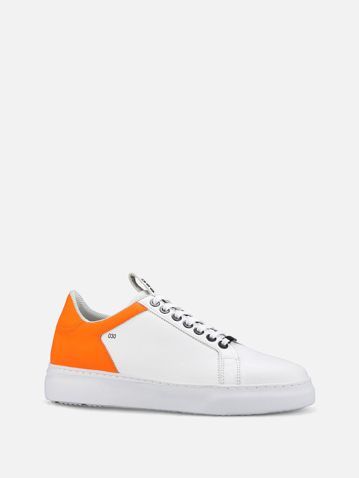 GHOST Low Leather Sneakers - White/Orange