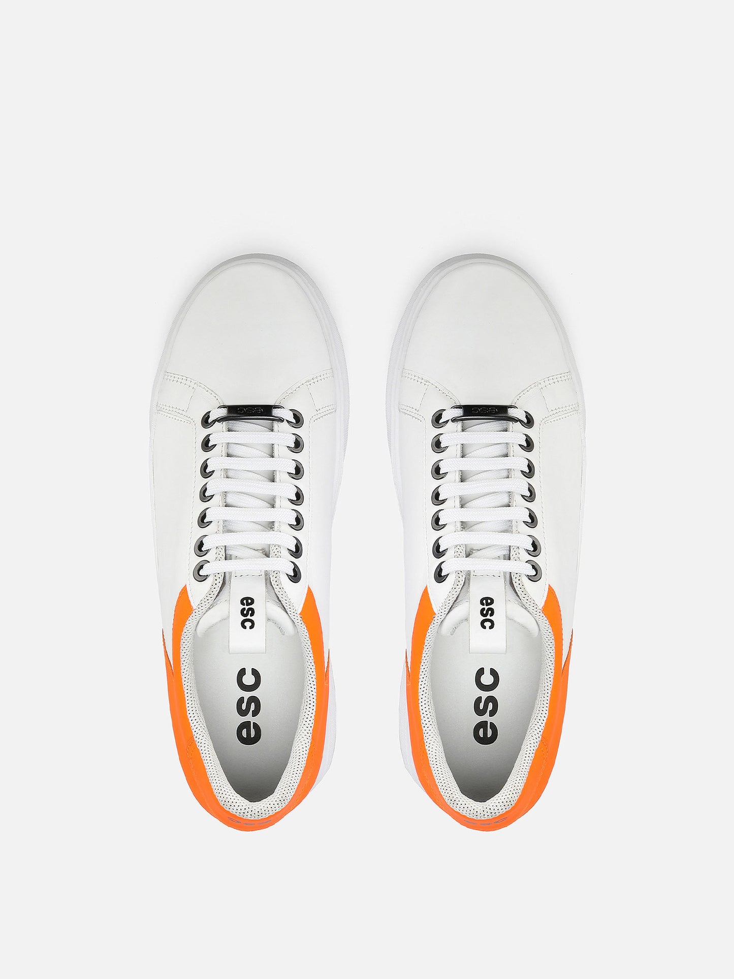 GHOST Low Leather Sneakers - White/Orange