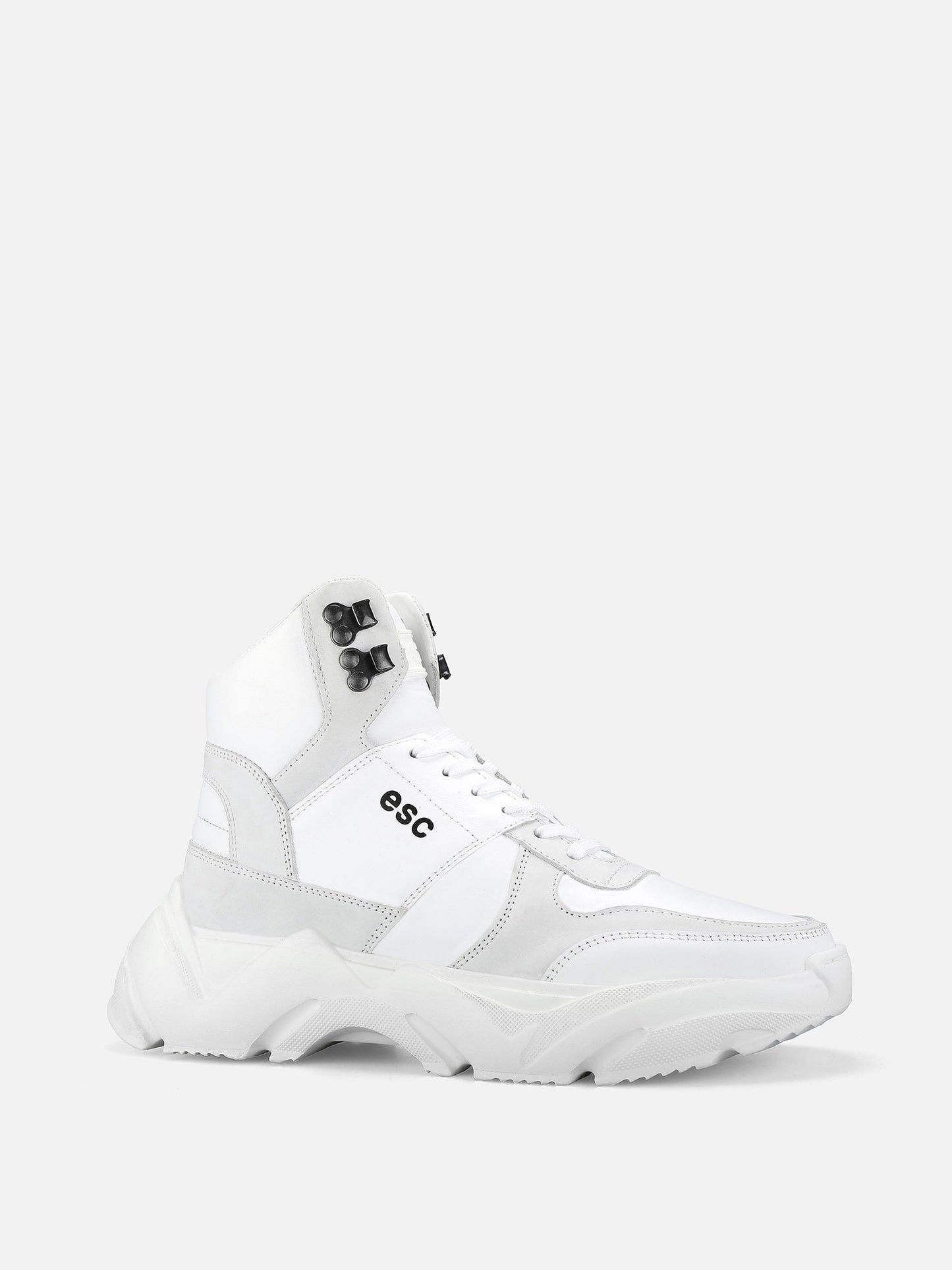 SPECTRUM Chunky Leather Sneakers - White