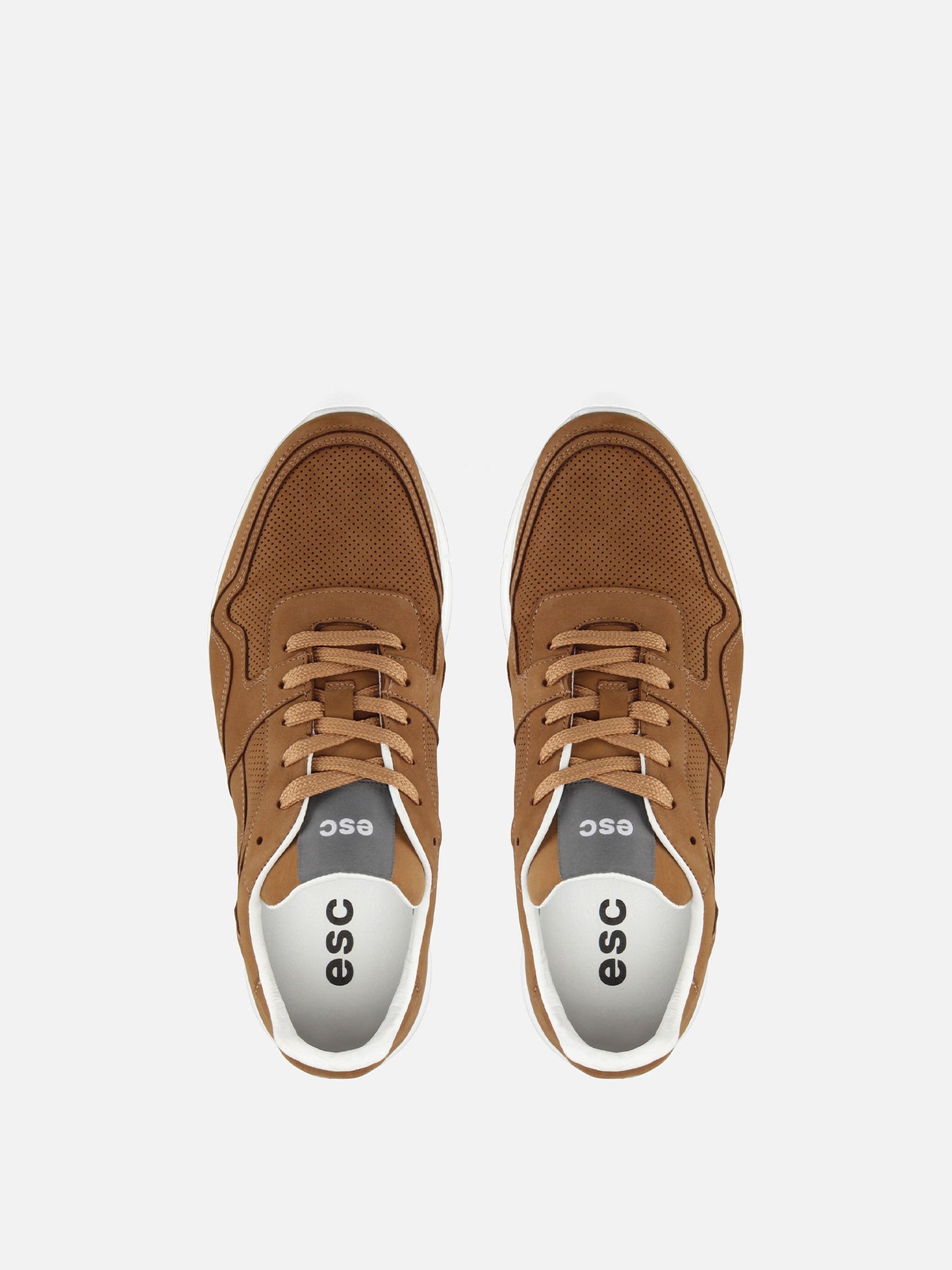 DRAG Trainer Leather Sneakers - Cognac