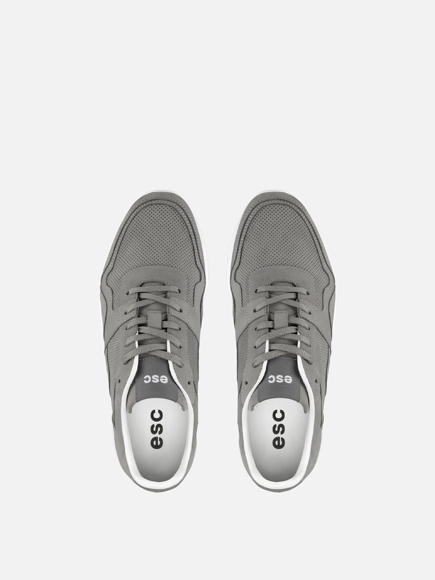 DRAG Trainer Leather Sneakers - Gray