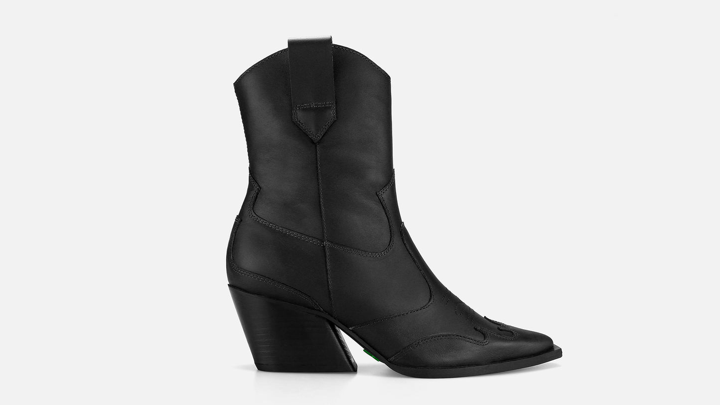 TABITOX Western Leather Boots - Black