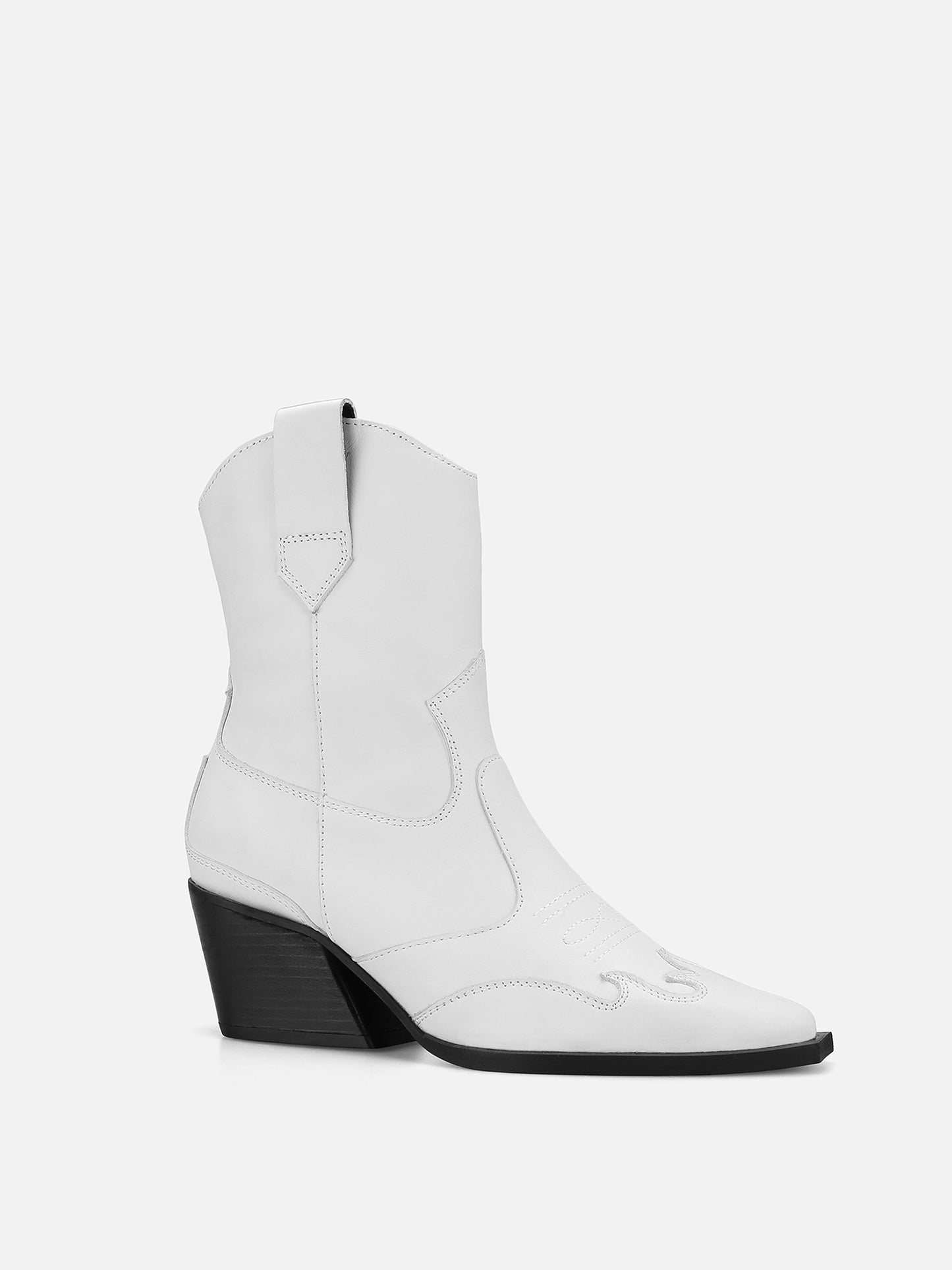 TABITOX Western Leather Boots - White